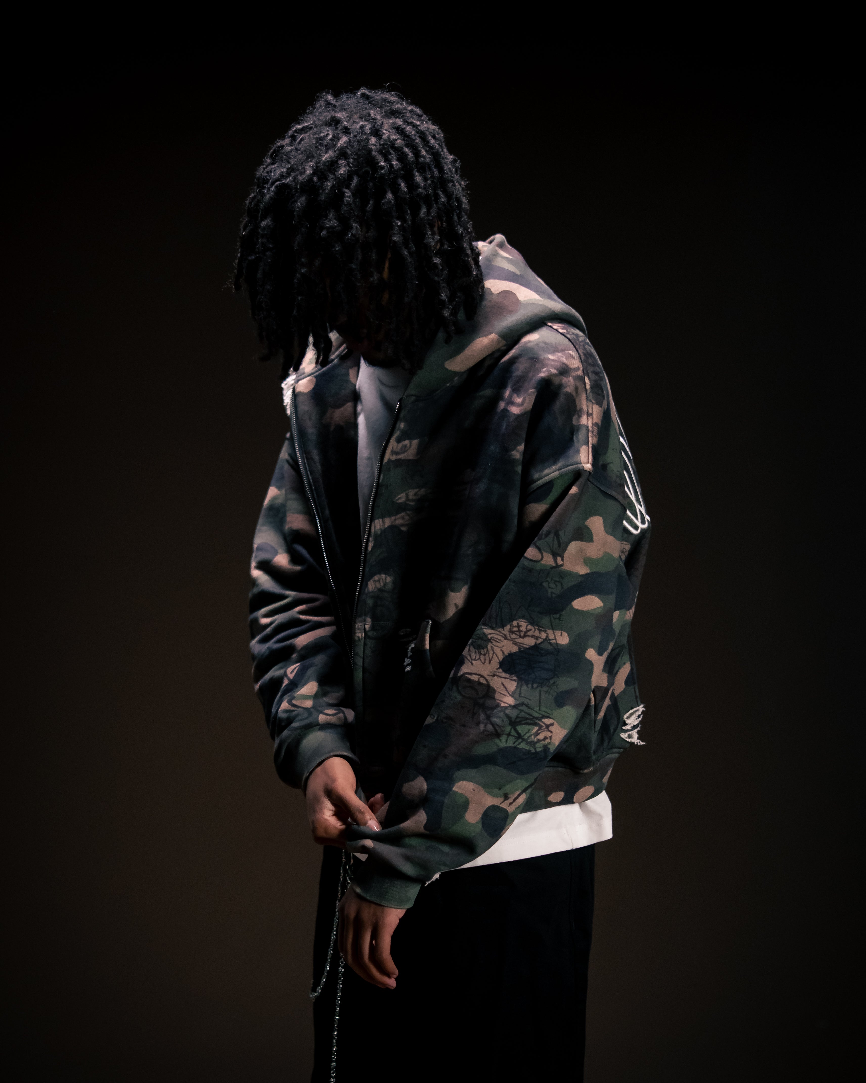 Verde Noir Zip Up
