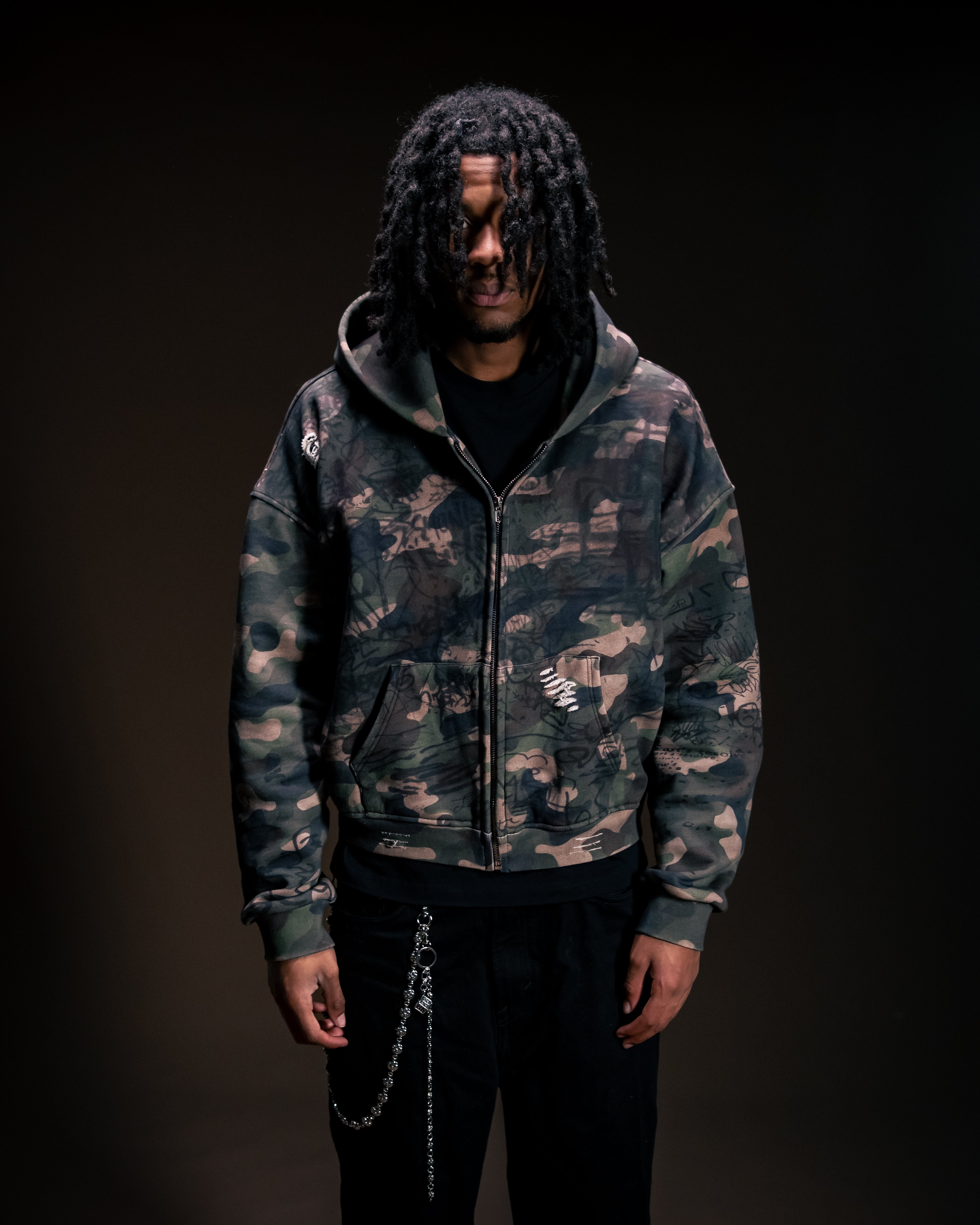 Verde Noir Zip Up